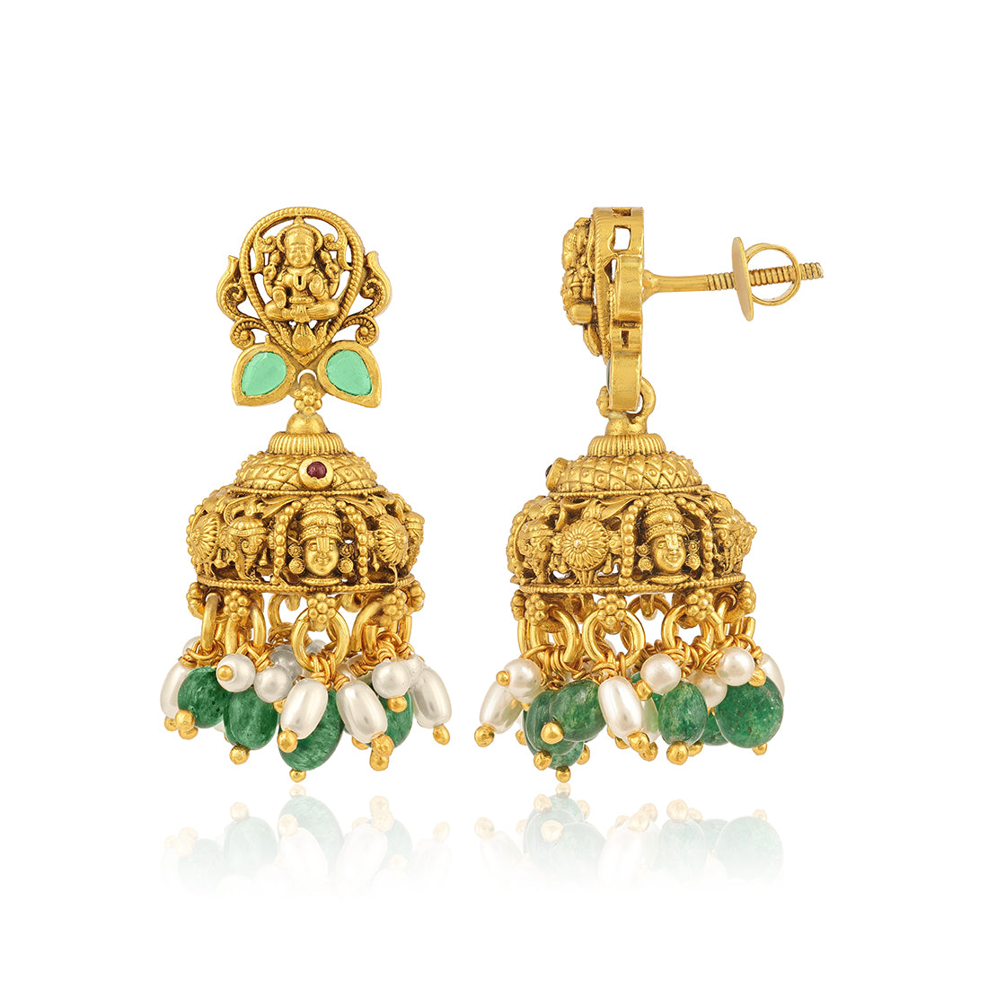 Emerald Pearl 925 Sterling Silver Dangle Earring for Women