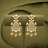 Emerald Pearl Chandelier 925 Sterling Silver Earrings