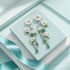 Emerald Blossom 925 Sterling Silver Floral Cascade Earrings