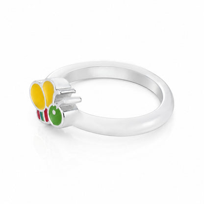 Enamel Honey Bee 925 Sterling Silver Ring
