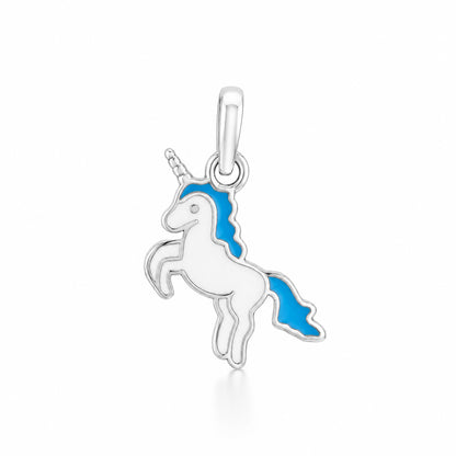 Enamel Unicorn Charm SterlingSilver Pendant
