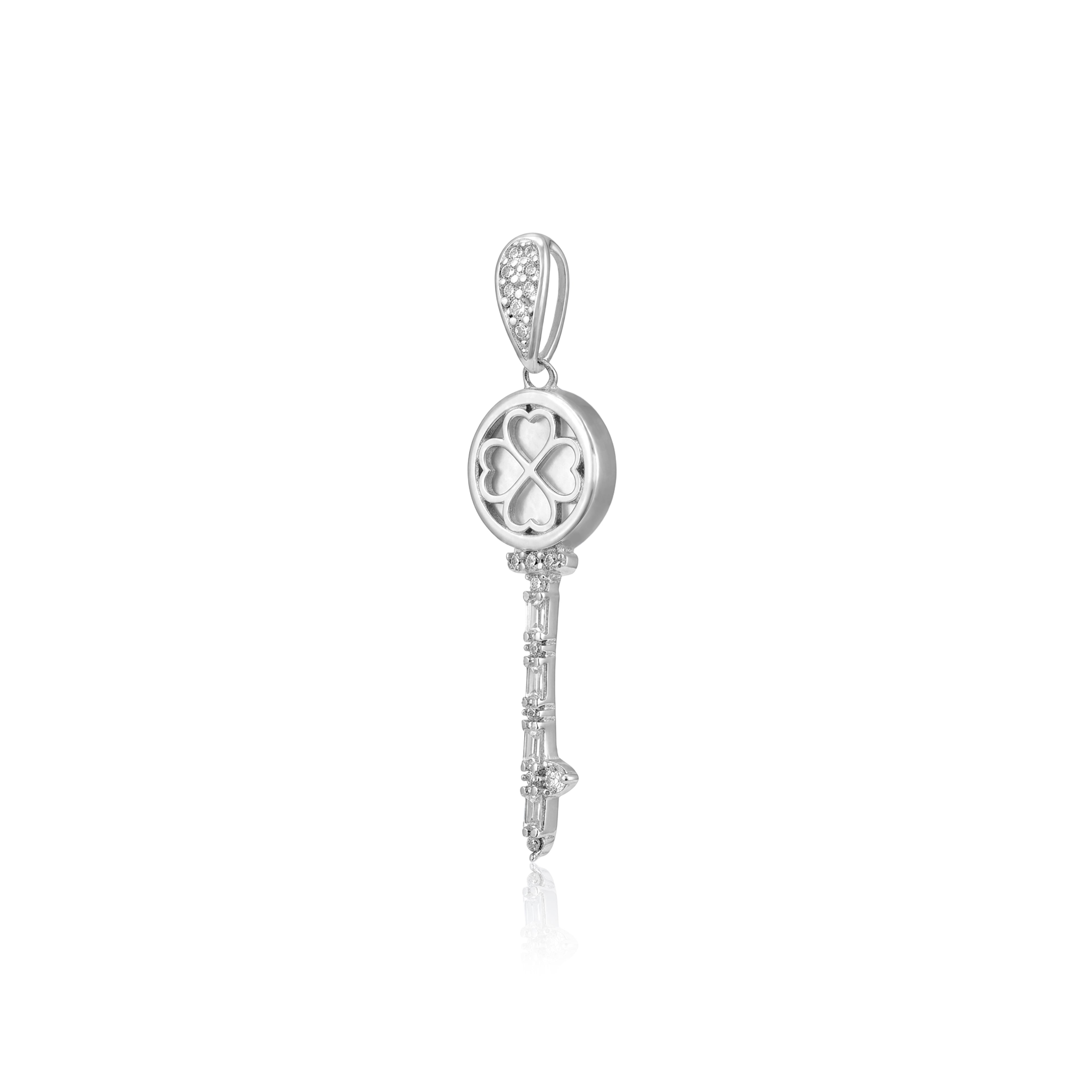 Enchanted Luck Symbol 925 Sterling Silver Key Pendant