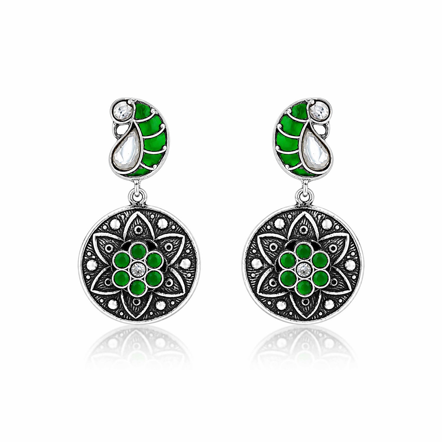 Enchanted Blue Peacock 925 Sterling Silver Traditional Earring