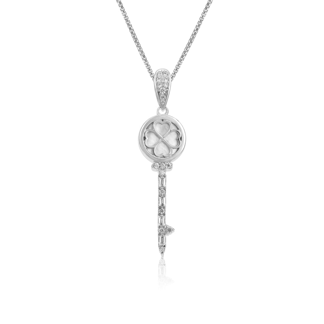 Enchanted Luck Symbol 925 Sterling Silver Key Pendant