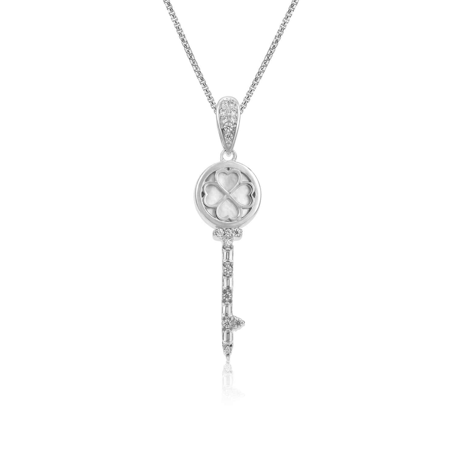 Enchanted Luck Symbol 925 Sterling Silver Key Pendant