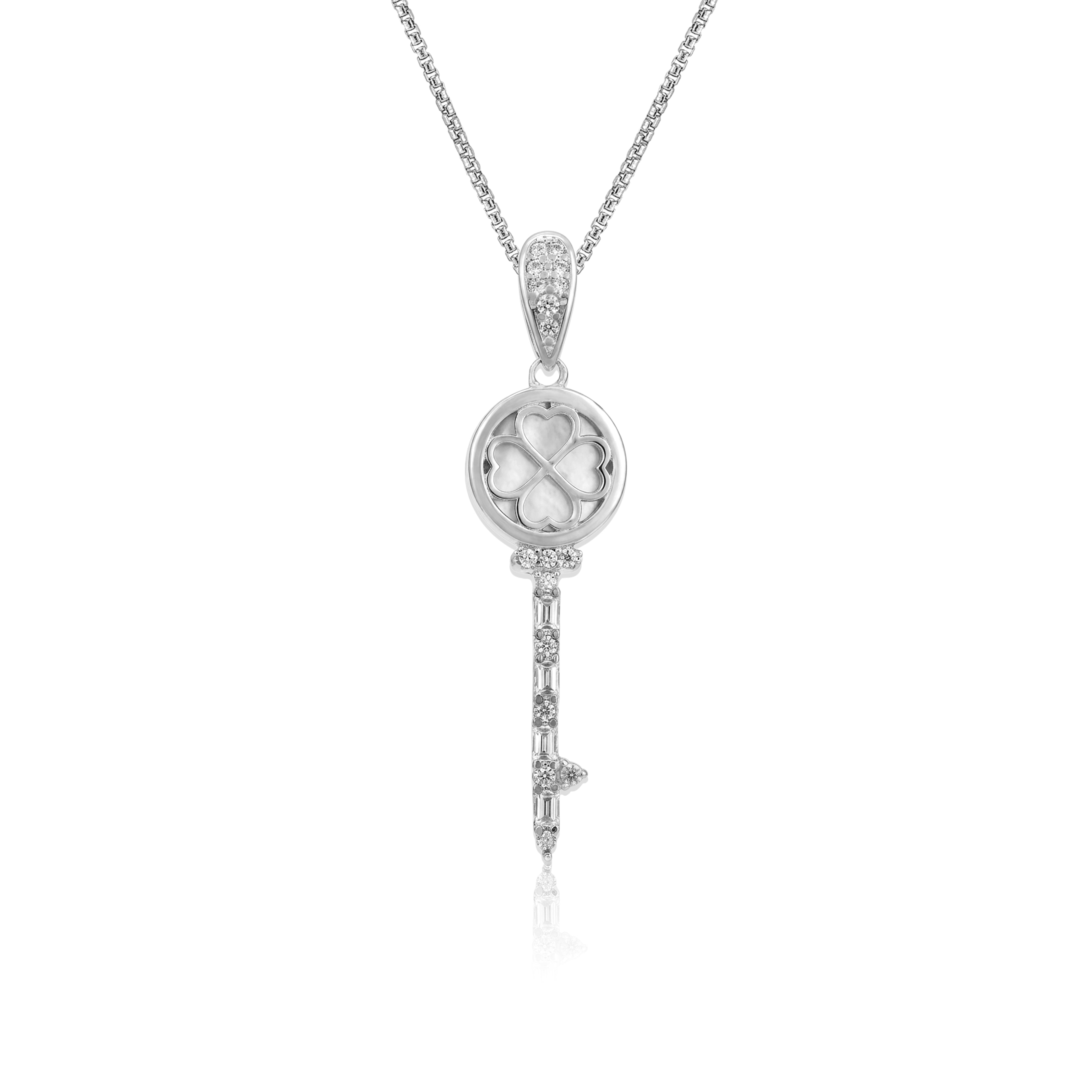 Enchanted Luck Symbol 925 Sterling Silver Key Pendant