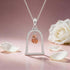 Enchanted Rose Bell Jar Silver Pendant