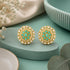 Enchanting Mint Bloom 925 Sterling Silver Designer Earrings