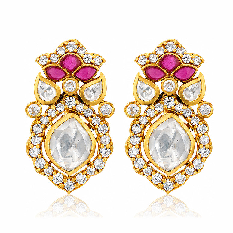 Enchanting Ruby Majesty 925 Sterling Silver Signature Earrings