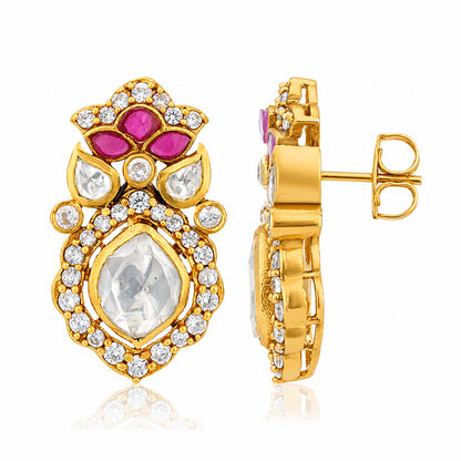 Enchanting Ruby Majesty 925 Sterling Silver Signature Earrings