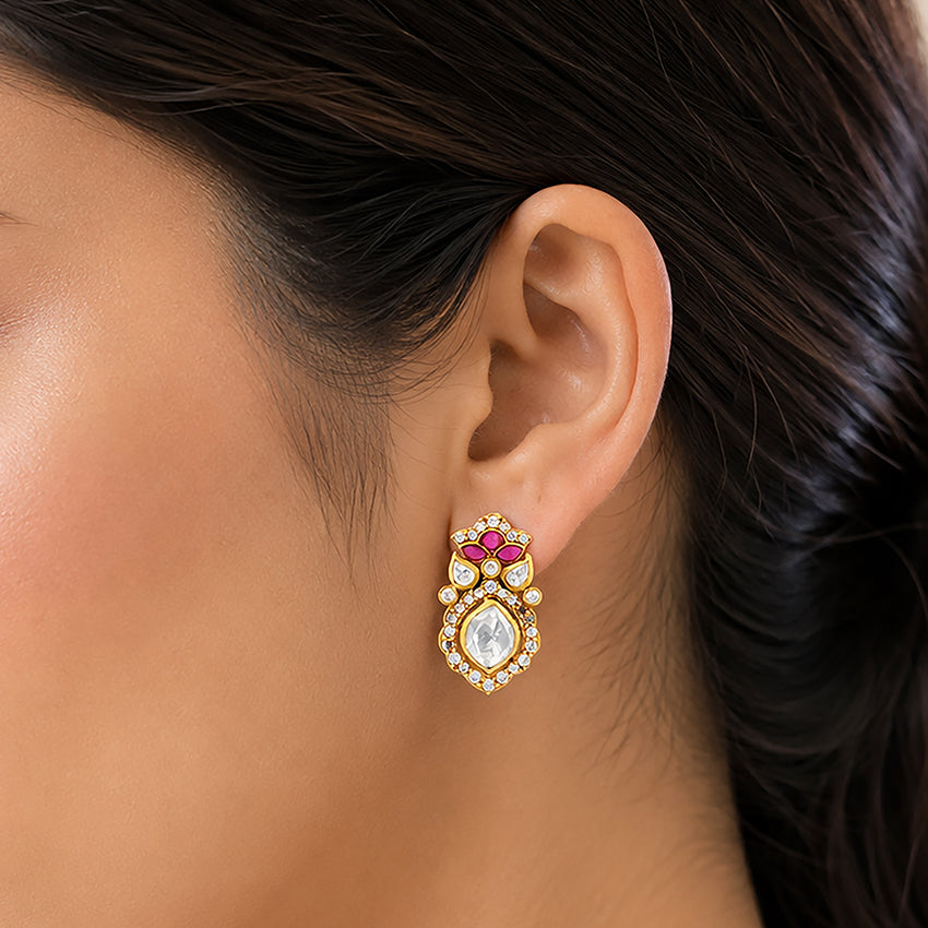 Enchanting Ruby Majesty 925 Sterling Silver Signature Earrings