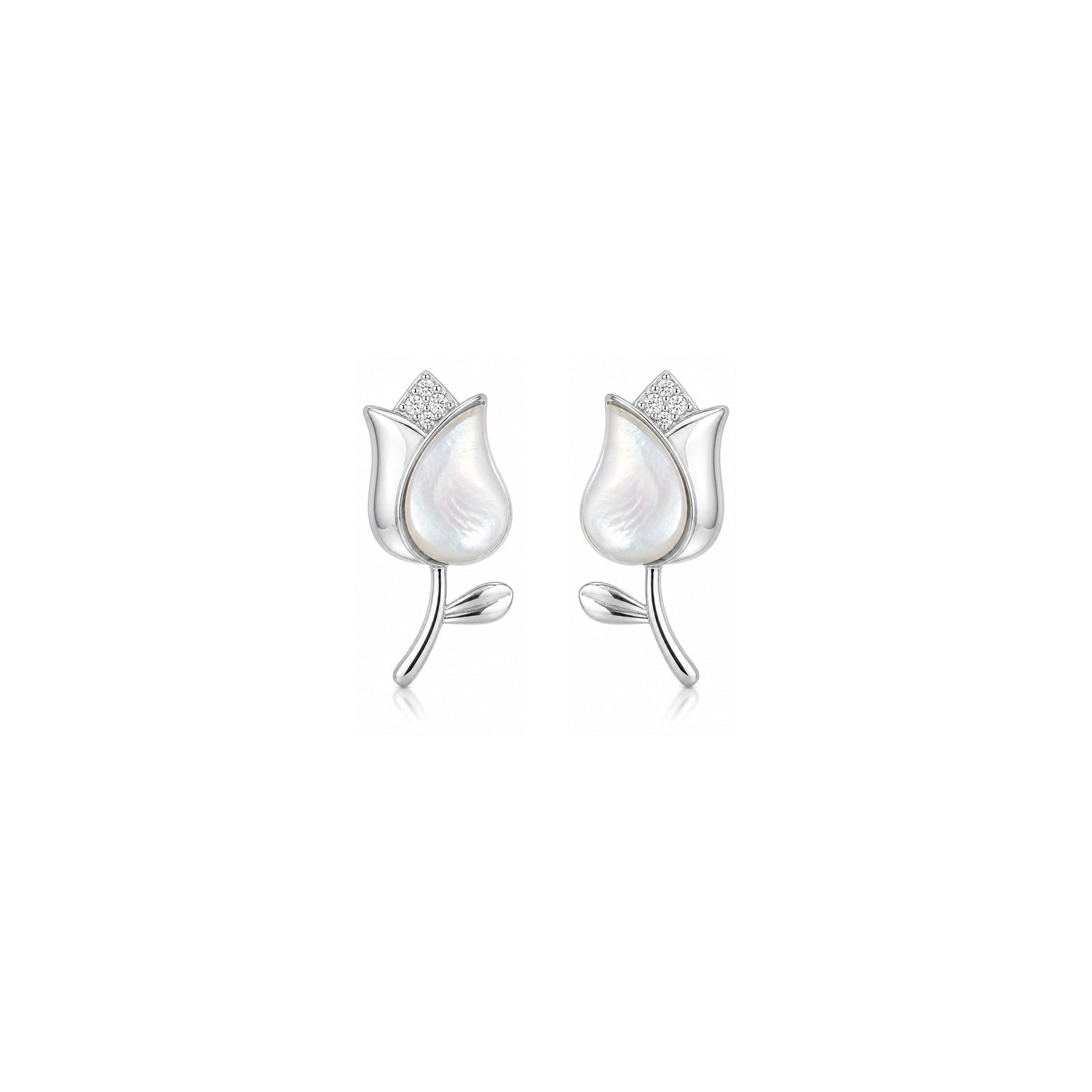 Enchanting Tulip Grace 925 Sterling Silver Premium Earrings