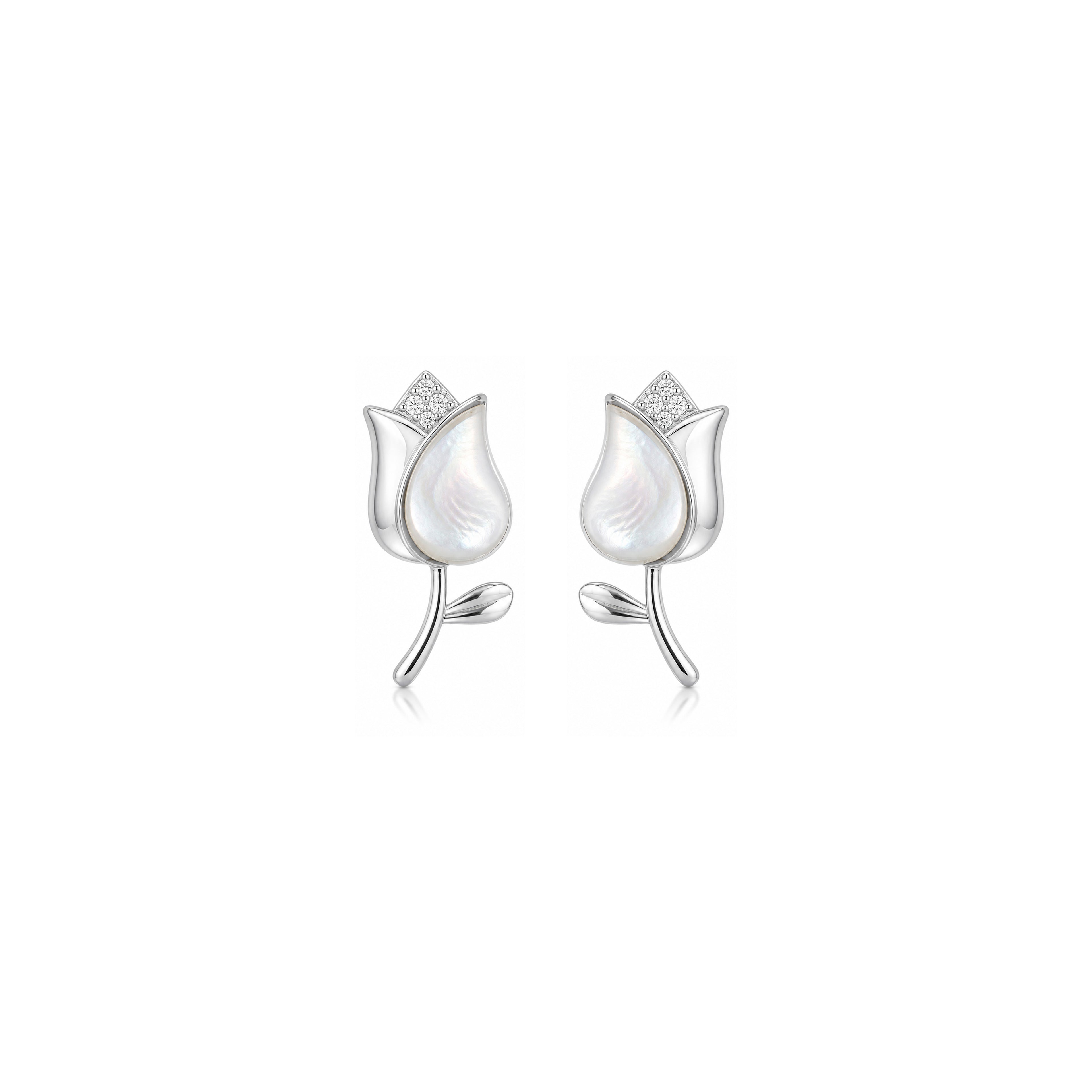 Enchanting Tulip Grace 925 Sterling Silver Premium Earrings