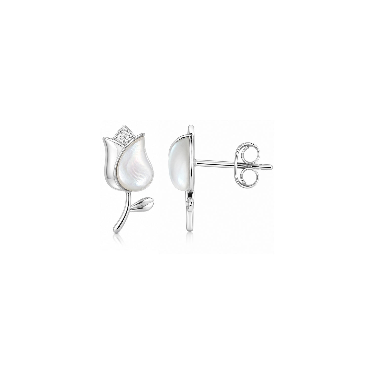 Enchanting Tulip Grace 925 Sterling Silver Premium Earrings