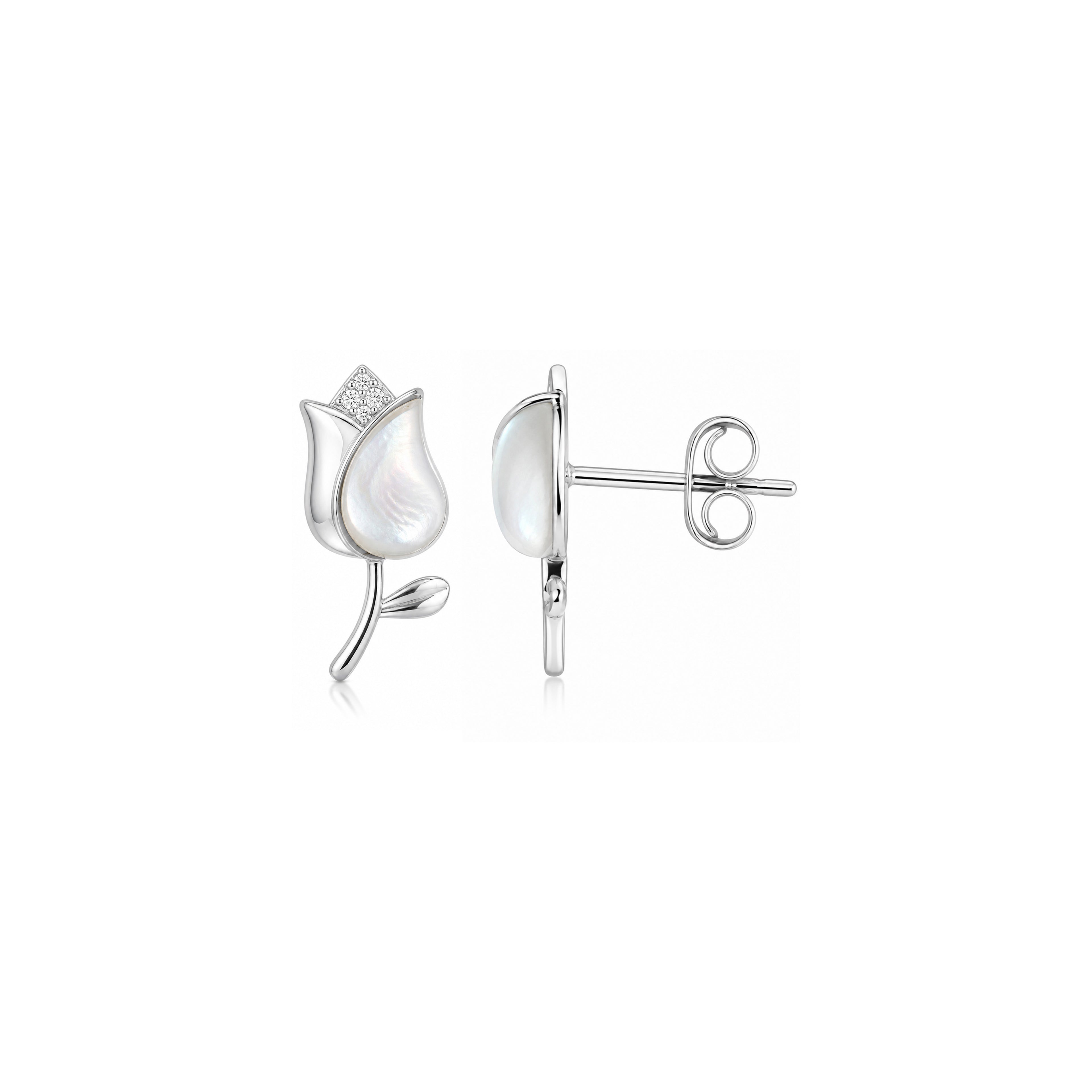 Enchanting Tulip Grace 925 Sterling Silver Premium Earrings