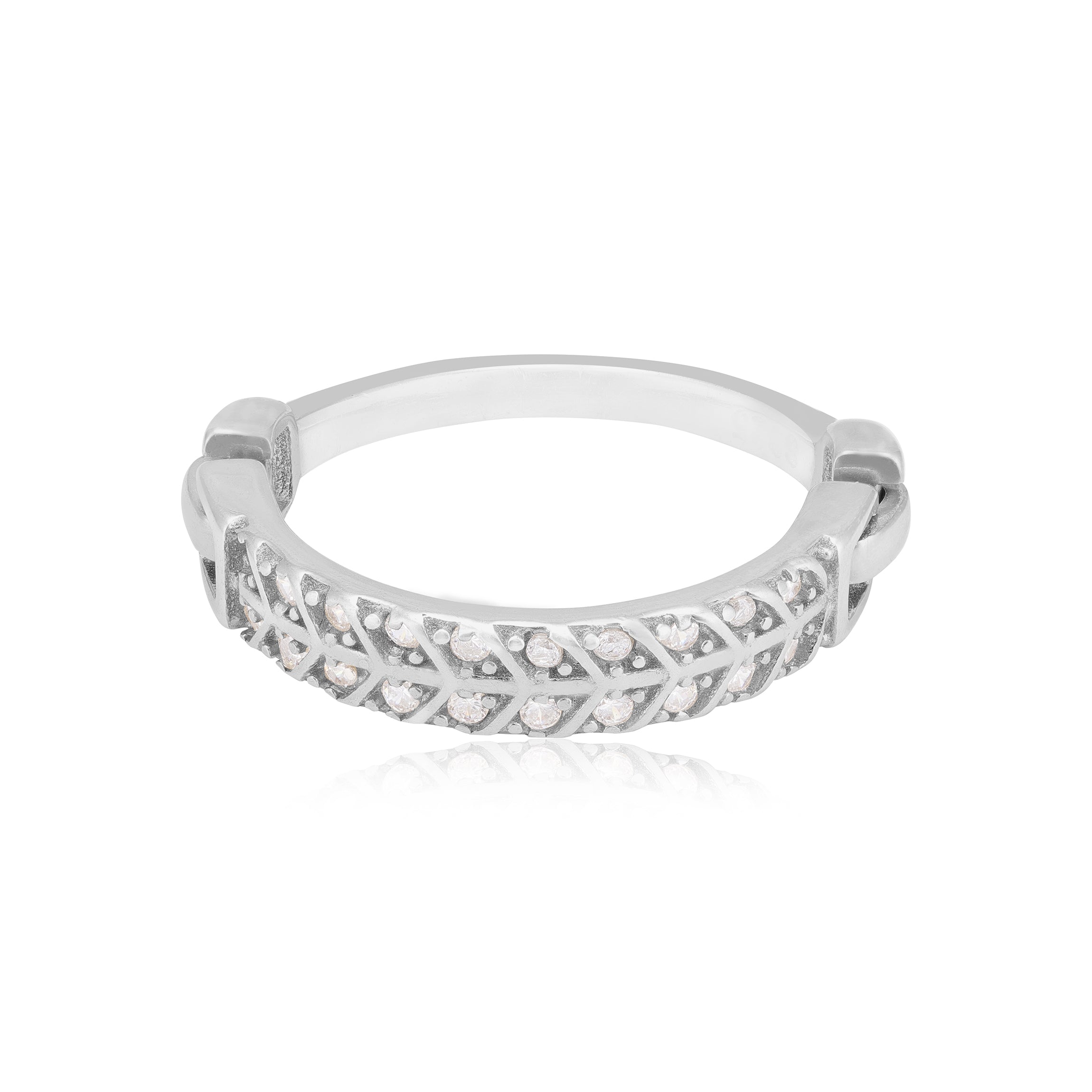 Endless Arrow 925 Rhodium Plated Ring 
