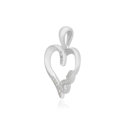 Endless Infinity Heart Rhodium  Pendants