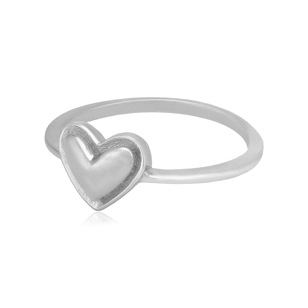 Enduring Heart 925 Rhodium Plated Polished Rings