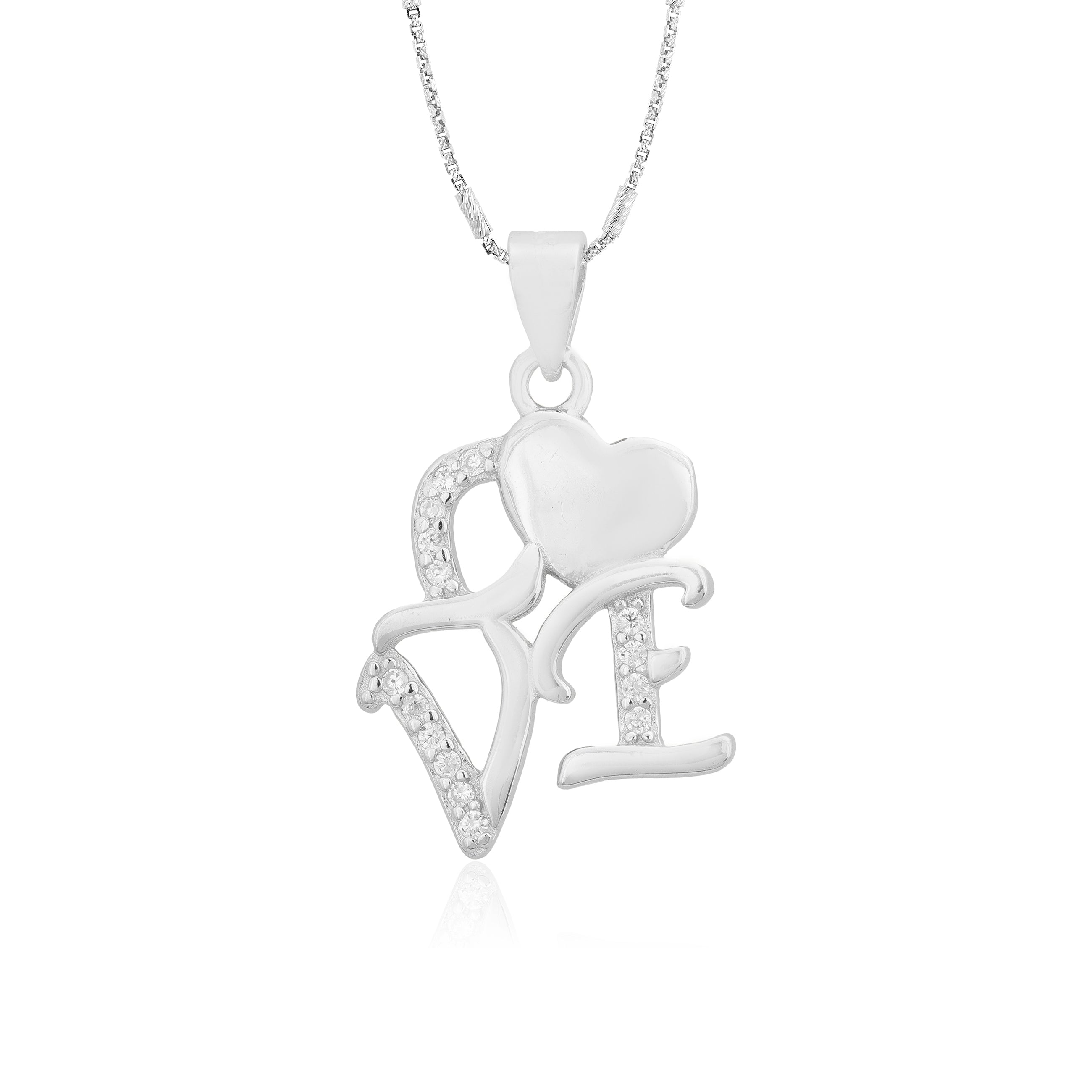 Enduring Heart Love Rhodium Plated Pendants