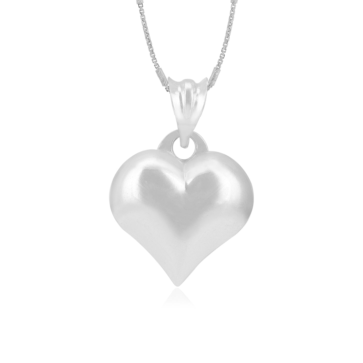 Enduring Heart 925 Rhodium Plated Polished Pendants