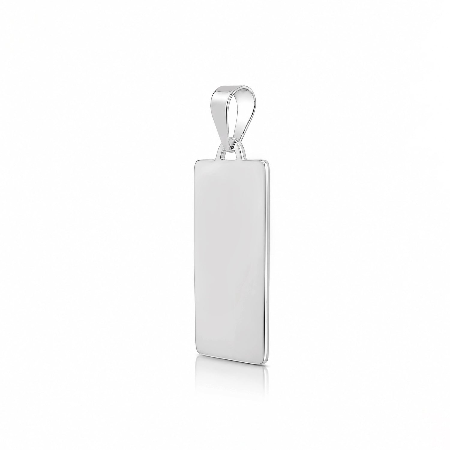 Engravable Sterling Silver RectangularTagPendant