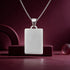 Engravable Sterling Silver Rectangular Tag Pendant