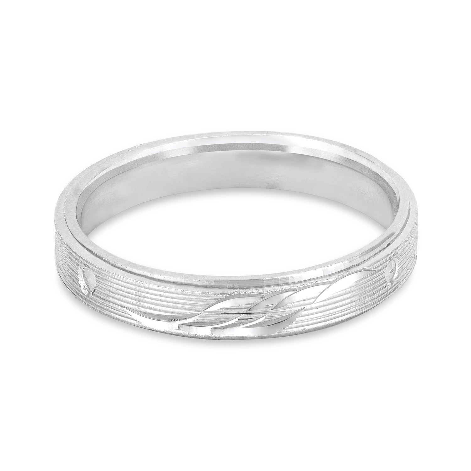 Engraved Whale Motif 925 Sterling Silver Ring for Men