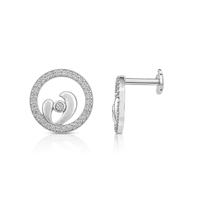 Eternal Circle Sparkle 925 Sterling Silver Stud for Women