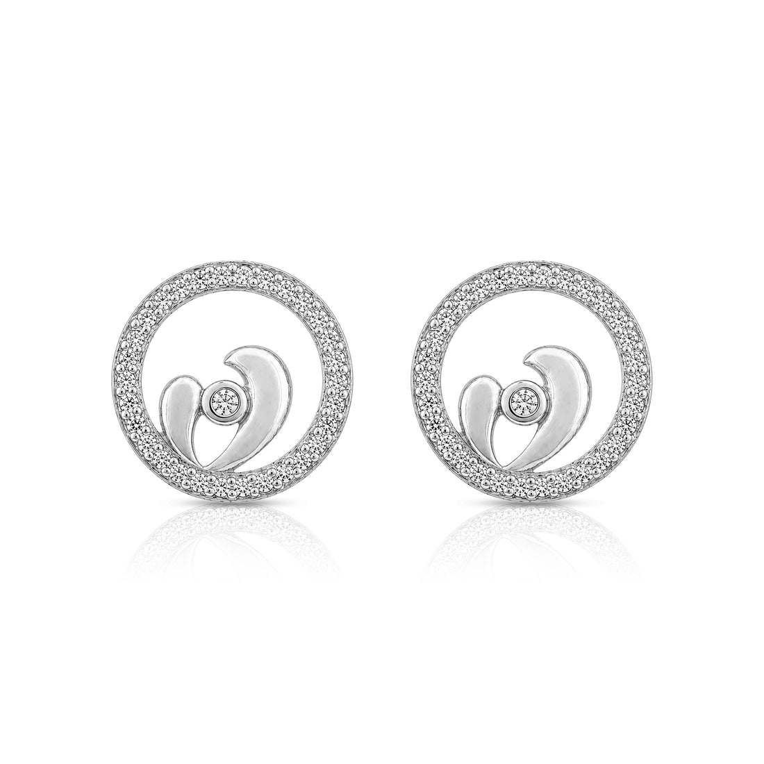 Eternal Circle Sparkle 925 Sterling Silver Stud for Women