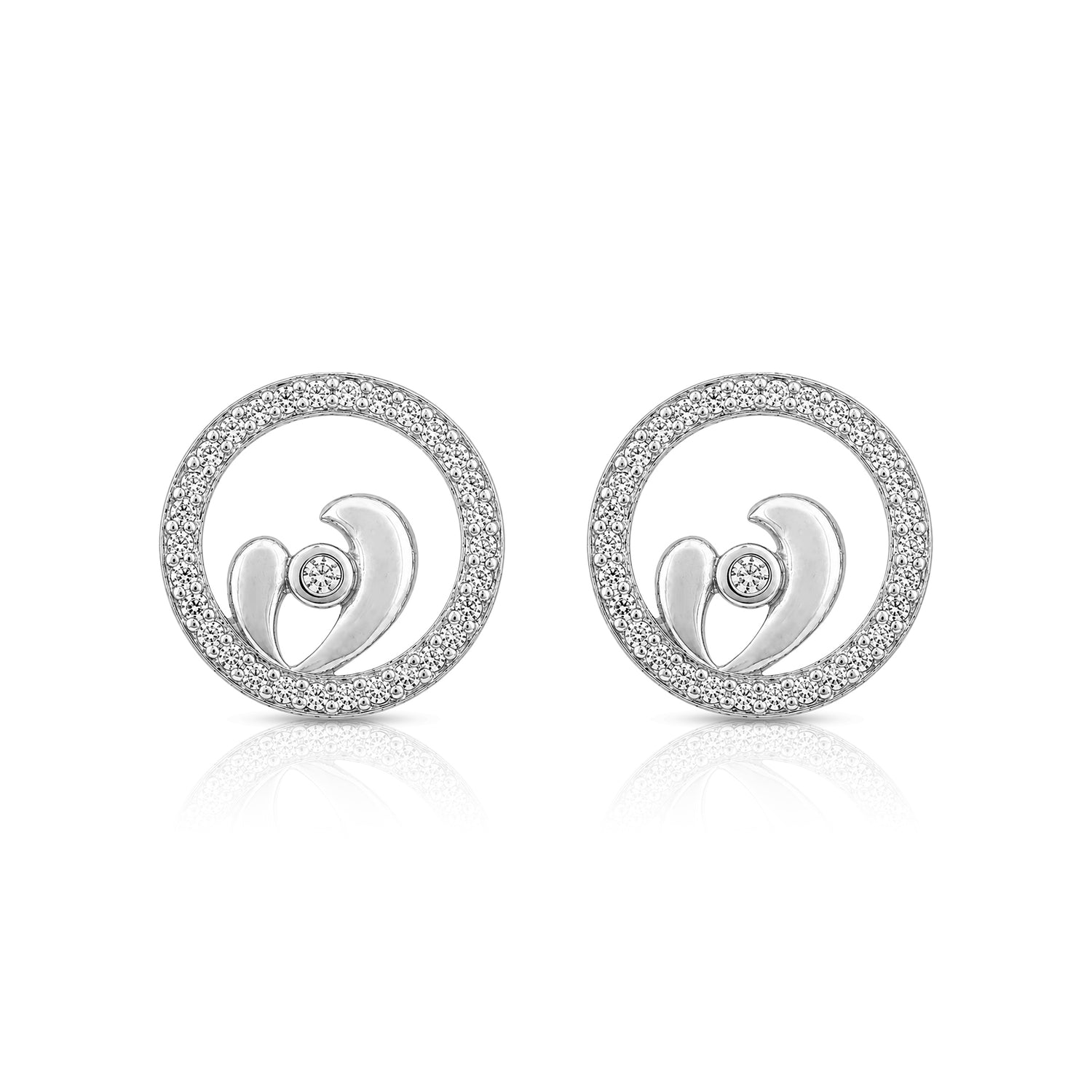 Eternal Circle Sparkle 925 Sterling Silver Stud for Women