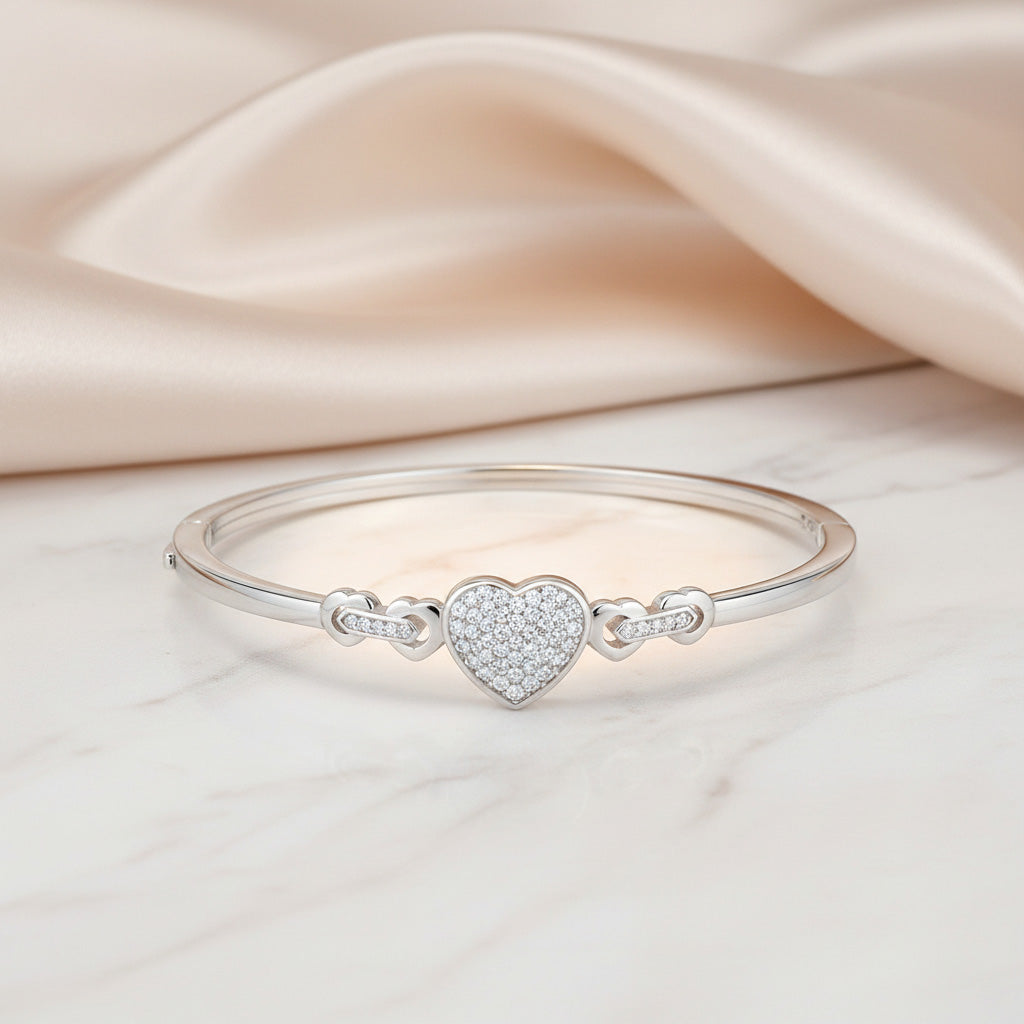 Eternal Heart Glow 925 Sterling Silver Bracelet