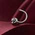 Eternal Knot Silver Open Hoop Nose Ring