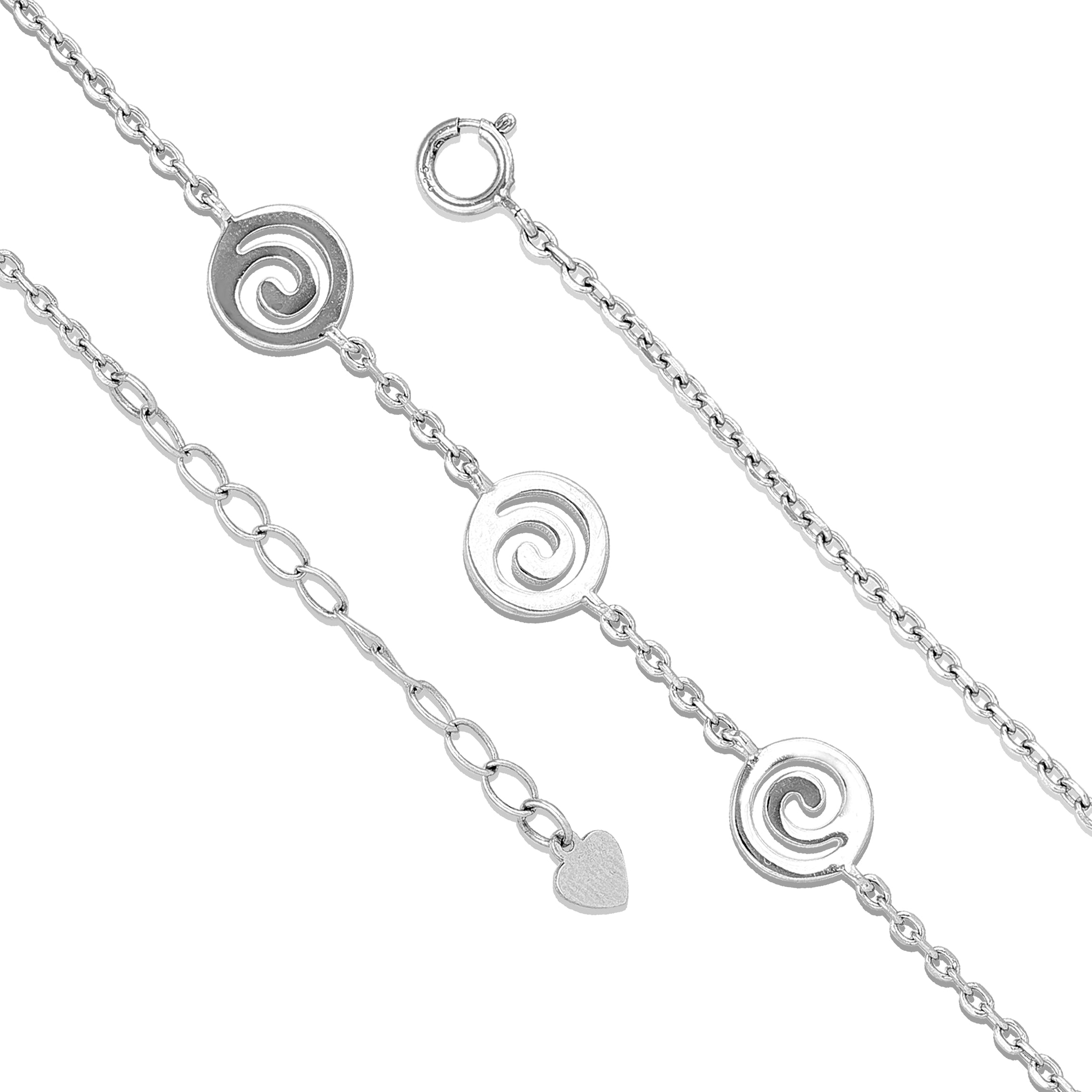 Eternal Spiral Harmony 925 Sterling Silver Bracelet
