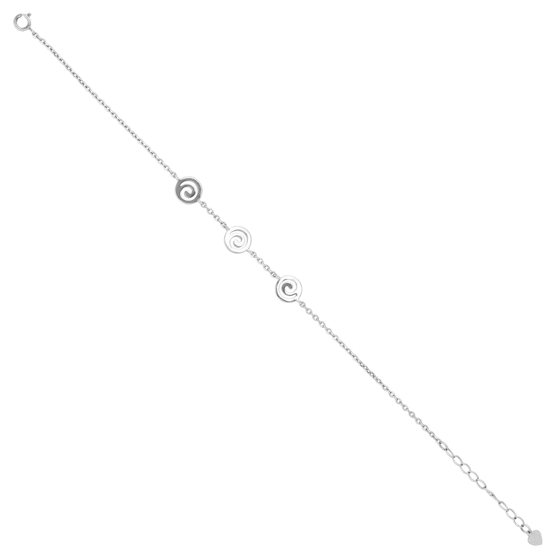 Eternal Spiral Harmony 925 Sterling Silver Bracelet