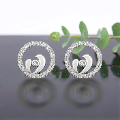 Eternal Circle Sparkle 925 Sterling Silver Stud for Women