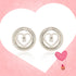 Eternal Heart Lock Rhodium Plated 925 Studs