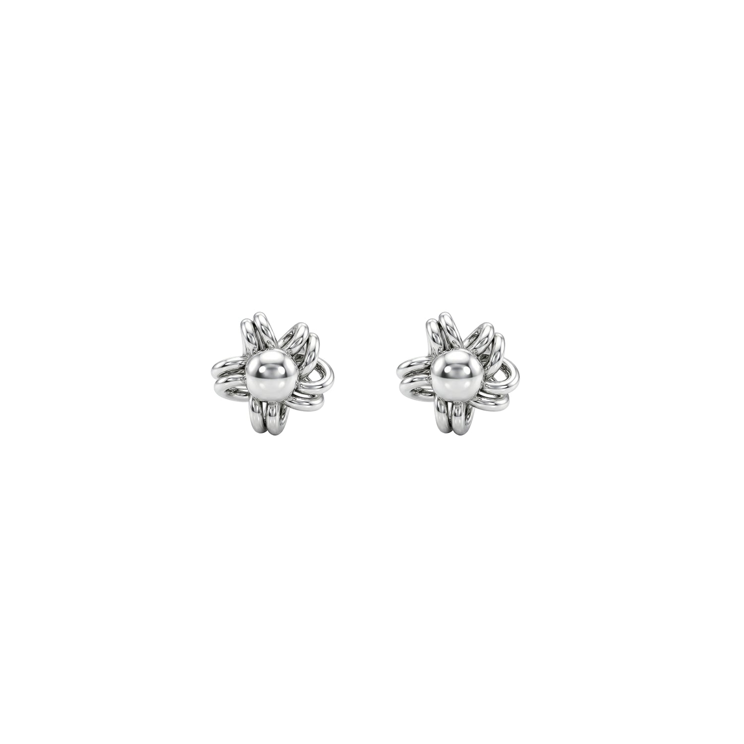 Eternal Love Infinity Knot Silver Ear Studs
