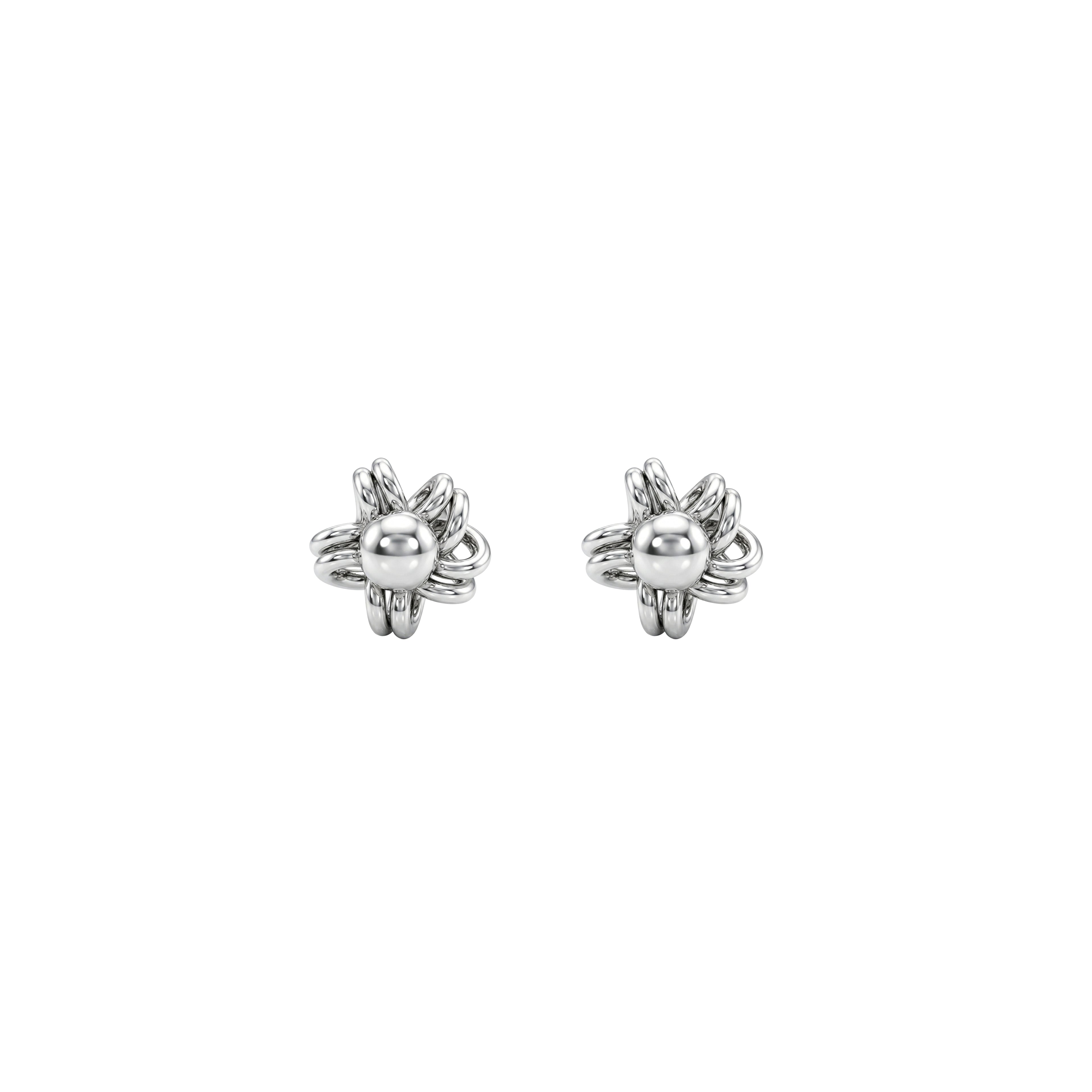 Eternal Love Infinity Knot Silver Ear Studs