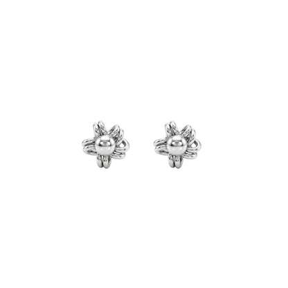 Eternal Love Infinity Knot Silver Ear Studs