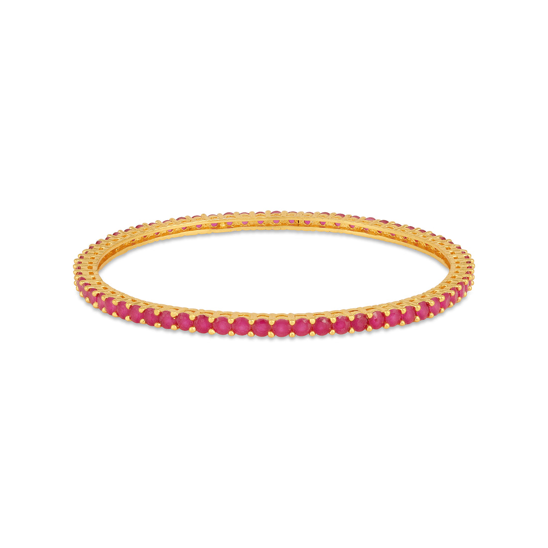 Eternal Ruby Glow  925 Sterling Silver Bangle for Women