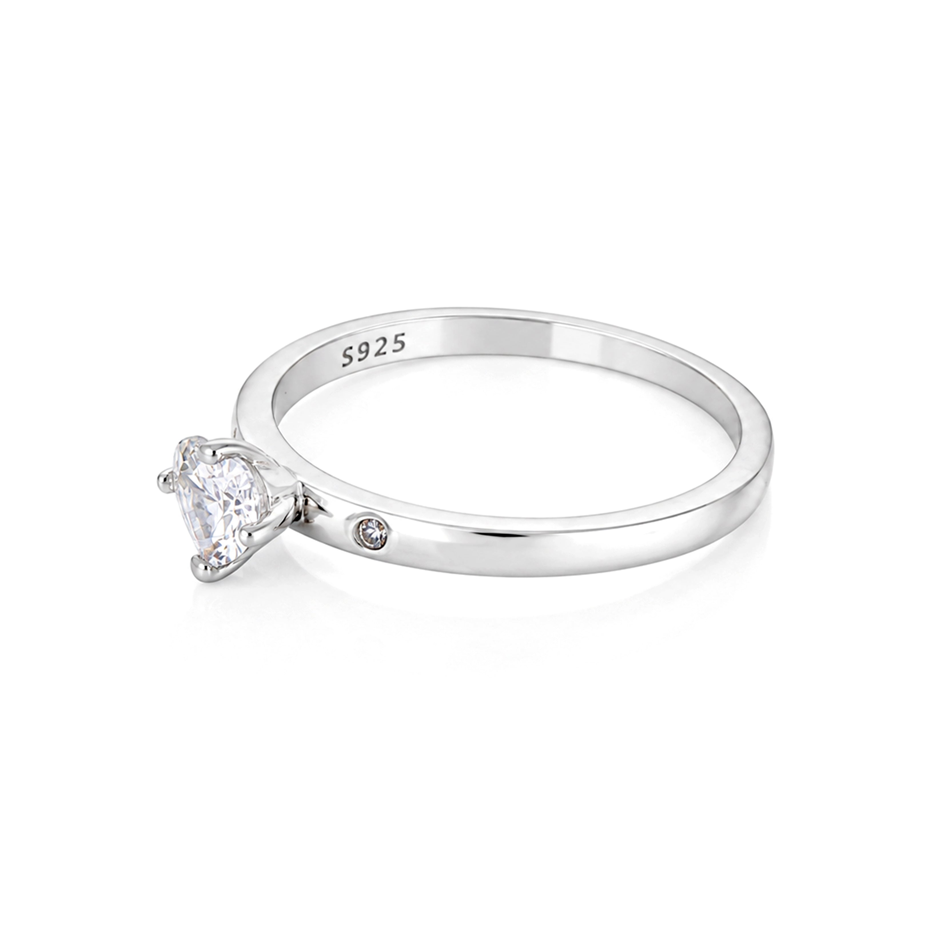 Eternal Shine Solitaire Statement Glamour 925 Sterling Silver Ring for women