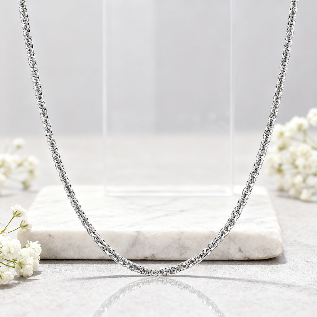 Eternal Sparkle 925 Sterling Silver Chain for Women