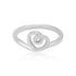 Eternal Twist Rhodium Plated 925 Swirl Heart Rings