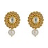 Ethereal Bloom 925 Gold Plated Pearl Drop Earrings
