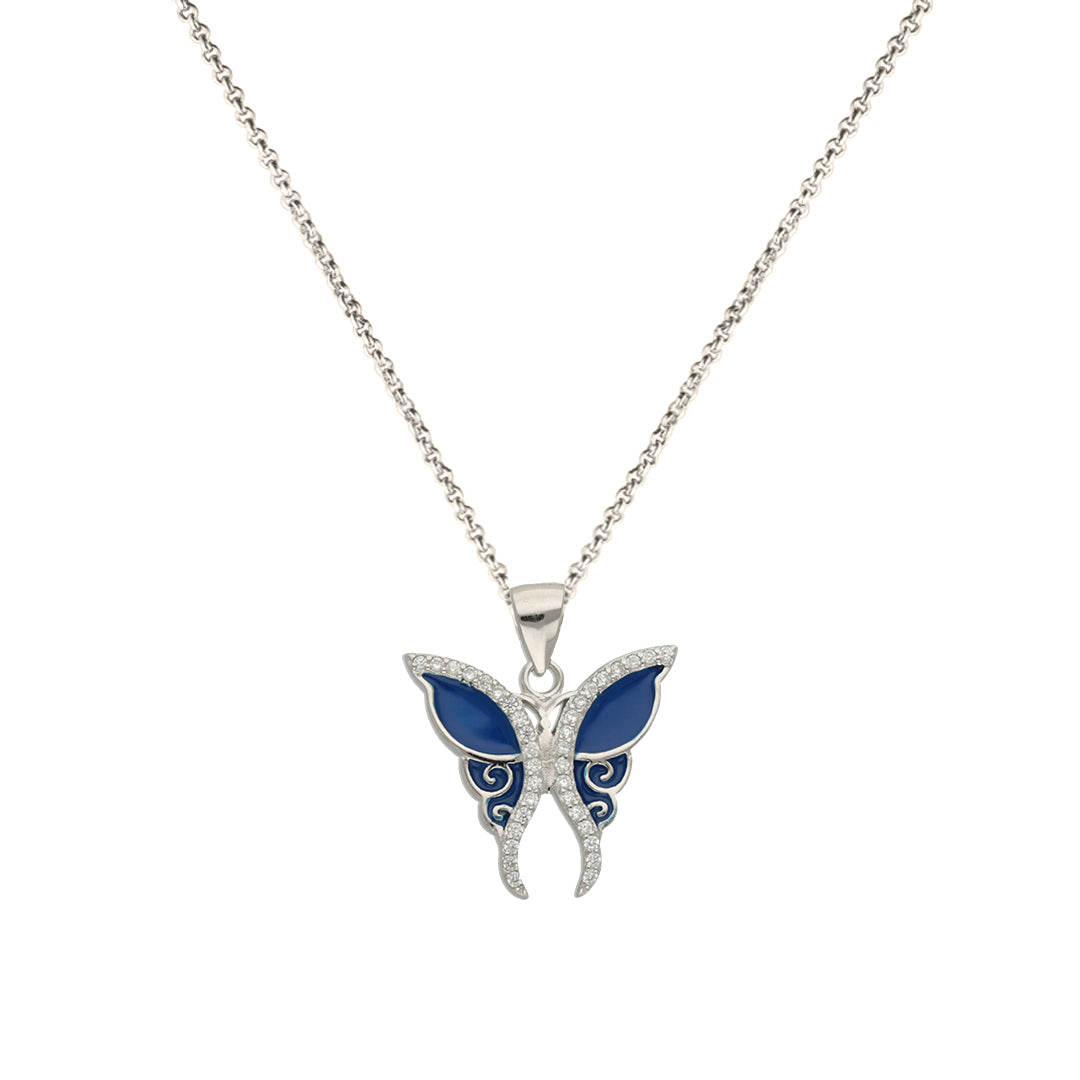 Ethereal Blue Butterfly Pendant IT0015