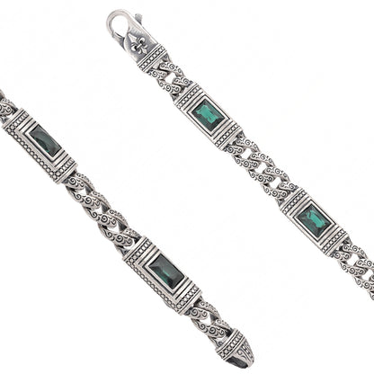 Ethereal Emerald Silver Bracelet Online