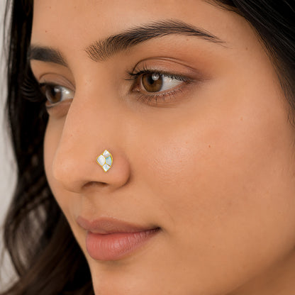 Ethereal Pearl 925 Sterling Silver Artistic Nosepin
