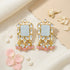 Ethnic Polki Pearl 925 Sterling Silver Festive Dangler Earring
