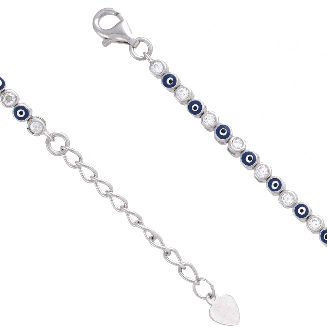 Evil Eye Bracelet in 92.5 Silver