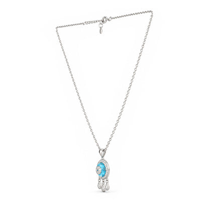 Evil Eye Dreamcatcher Sterling Silver Chain Pendant